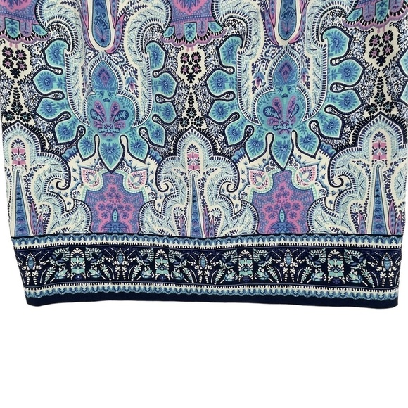 Talbots MultiColored Mykonos Paisley Lined Cotton Canvas Pencil Skirt - Sz 6 - Picture 6 of 11